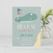 Invitation Golf Course Fairway Gender Reveal Par-Tee (Debout devant)