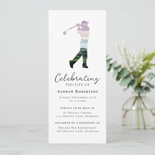 Invitation Golf Course Funeral Digital Evite (Debout devant)