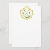 Invitation Golf Crest avec date (Devant / Derrière)