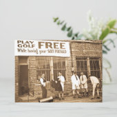 Invitation Golf de jeu libre (tout en faisant presser votre (Debout devant)