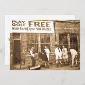 Invitation Golf de jeu libre (tout en faisant presser votre (Devant / Derrière)