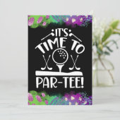 Invitation Golf Drôle Dire pour le golfeur Par tee (Debout devant)