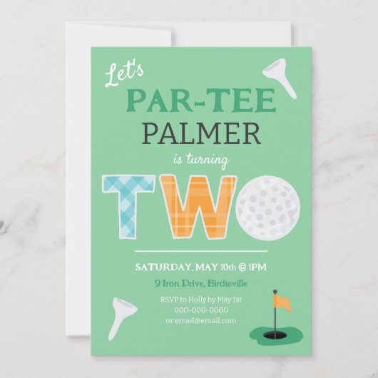 Invitation Golf du Parc 2 Anniversaire Golf (Devant)