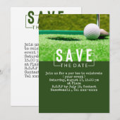 Invitation Golf enregistrer la date golf balle de mise trou d (Devant / Derrière)