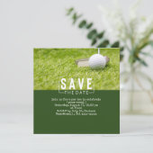 Invitation Golf enregistrer la date golf balle de mise trou d (Debout devant)