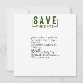 Invitation Golf enregistrer la date golf balle de mise trou d (Dos)