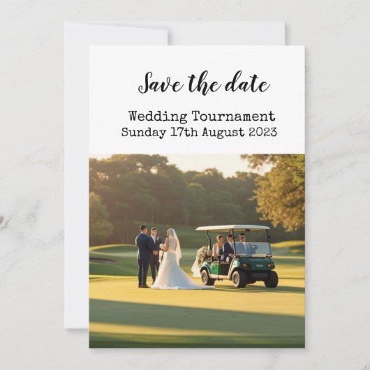 Invitation Golf Enregistrer la date Golf Mariage (Devant)