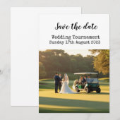 Invitation Golf Enregistrer la date Golf Mariage (Devant / Derrière)
