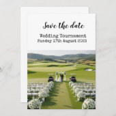 Invitation Golf Enregistrer la date Golf Mariage (Devant / Derrière)