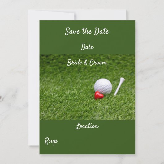 Invitation Golf Enregistrez la date (Devant)