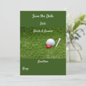 Invitation Golf Enregistrez la date (Debout devant)
