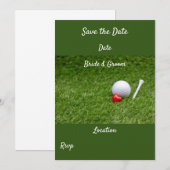 Invitation Golf Enregistrez la date (Devant / Derrière)