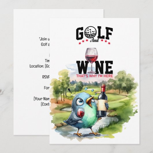 Invitation Golf et parkings pour golfeurs (Devant / Derrière)