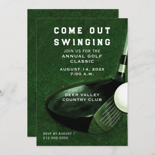 Invitation Golf Event (Devant / Derrière)