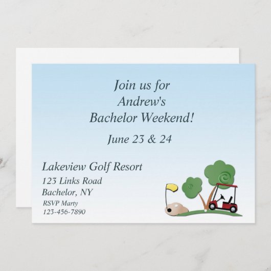 Invitation Golf Event (Devant / Derrière)