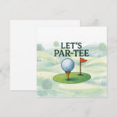 Invitation Golf Faisons la Fête au Par Golf Thème (Devant / Derrière)
