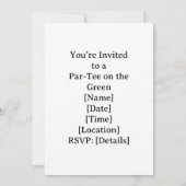 Invitation Golf Faisons la Fête sur le Green (Dos)