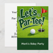 Invitation Golf Faisons la Fête sur le Green (Devant / Derrière)