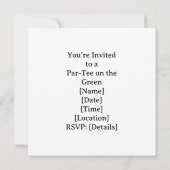 Invitation Golf Faisons la Fête sur le Green (Dos)