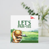Invitation Golf Faisons la Fête sur le Vert de Putting de Niv (Debout devant)