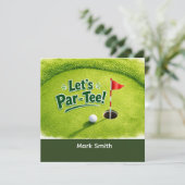 Invitation Golf Faisons la Fête sur le Vert de Putting Par-Te (Debout devant)