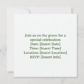 Invitation Golf Faisons la Fête sur le Vert de Putting Par-Te (Dos)