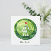 Invitation Golf Faisons la Fête sur le Vert de Putting Par-Te (Debout devant)