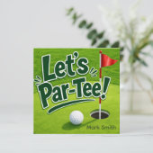 Invitation Golf Faisons la Fête sur le Vert de Putting Par-Te (Debout devant)