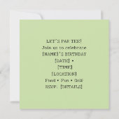 Invitation Golf Faisons Par Tee pour la fête des golfeurs (Dos)