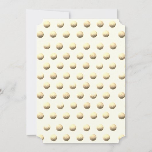 Invitation Golf Fête à thème (Dos)