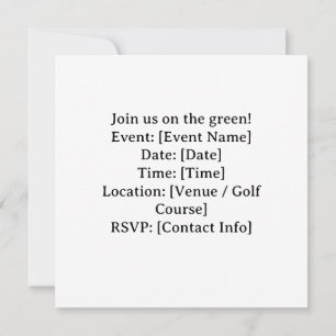 Invitation Golf Floride sur le thème de la retraite aux flama