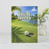 Invitation Golf Floride sur le thème vous êtes invité (Debout devant)