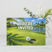 Invitation Golf Floride sur le thème vous êtes invités (Debout devant)