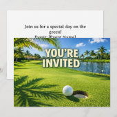 Invitation Golf Floride sur le thème vous êtes invités (Devant / Derrière)