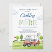 Invitation Golf Fore Anniversaire Golf Golf 4 Anniversaire (Devant)