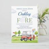 Invitation Golf Fore Anniversaire Golf Golf 4 Anniversaire (Debout devant)