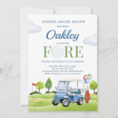 Invitation Golf Fore Anniversaire Golf Golf 4 Anniversaire (Devant)