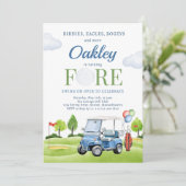 Invitation Golf Fore Anniversaire Golf Golf 4 Anniversaire (Debout devant)