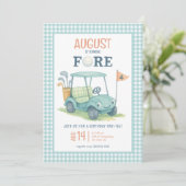 Invitation Golf Fore Boy Photo 4Anniversaire (Debout devant)