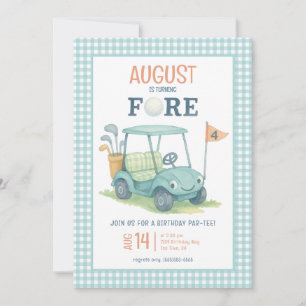Invitation Golf Fore Boy Photo 4Anniversaire