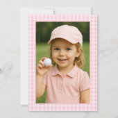 Invitation Golf Fore Girl Photo 4e anniversaire (Dos)