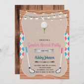 Invitation Golf genre révéler l'invitation (Devant / Derrière)