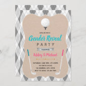 Invitation Golf genre révéler l'invitation thème (Devant / Derrière)