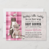 Invitation Golf Girl Future Golfer Cute Caddy Baby shower (Devant)