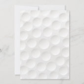 Invitation Golf Gold Vert Golf Golf Golf 60e anniversaire (Dos)