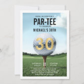 Invitation Golf Golf Golfing Hommes modernes 30e anniversaire (Devant)