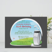 Invitation Golf Golf Sac de golf et clubs 30e anniversaire (Debout devant)