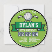 Invitation GOLF GOLFING JEU Sports Anniversaire de enfant Par (Devant)