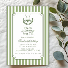 Golf Green Four-Tee 40th Outdoor Adult Birthday