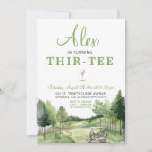 Invitation Golf Green Thir-Tee Adulte Extérieur Anniversaire (Devant)